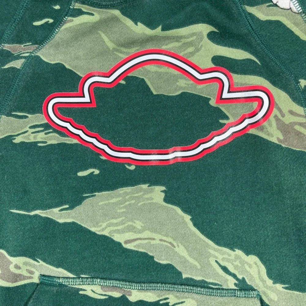 Air Jordan Kids Small Camo Green Red Stars Tiger Stripe Hoodie‎